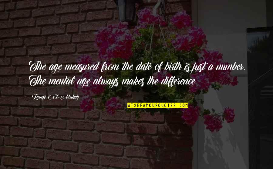 Just A Number Quotes By Ramy El-Mahdy: The age measured from the date of birth Just A Number Quotes By Ramy El-Mahdy: The age measured from the date of birth