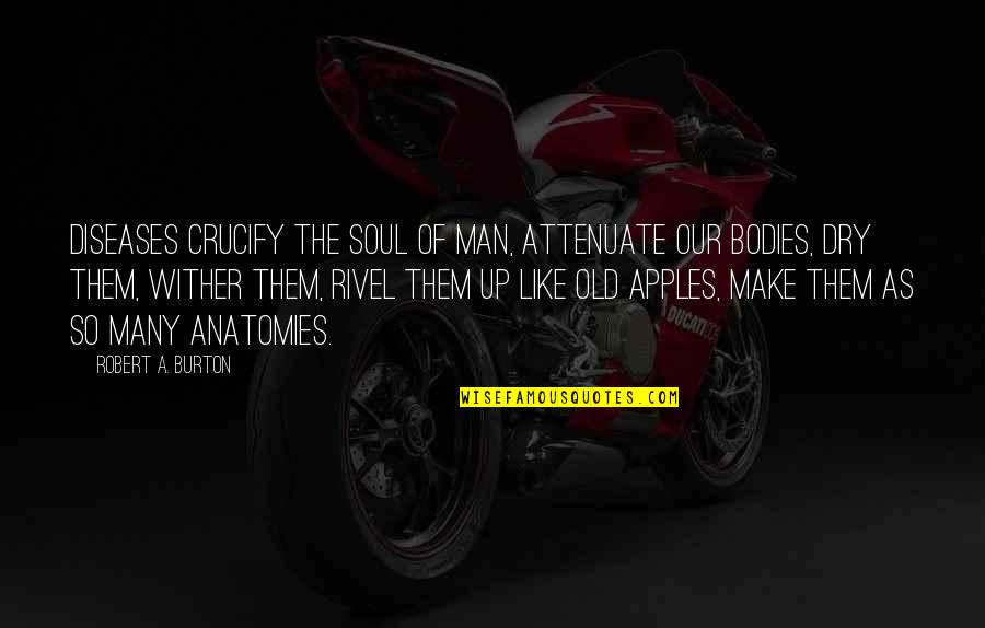 Just An Old Soul Quotes By Robert A. Burton: Diseases crucify the soul of man, attenuate our Just An Old Soul Quotes By Robert A. Burton: Diseases crucify the soul of man, attenuate our
