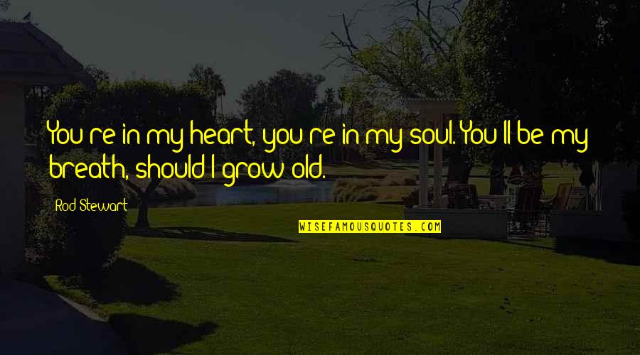Just An Old Soul Quotes By Rod Stewart: You're in my heart, you're in my soul.