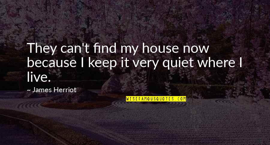 Just Because I Am Quiet Quotes By James Herriot: They can't find my house now because I
