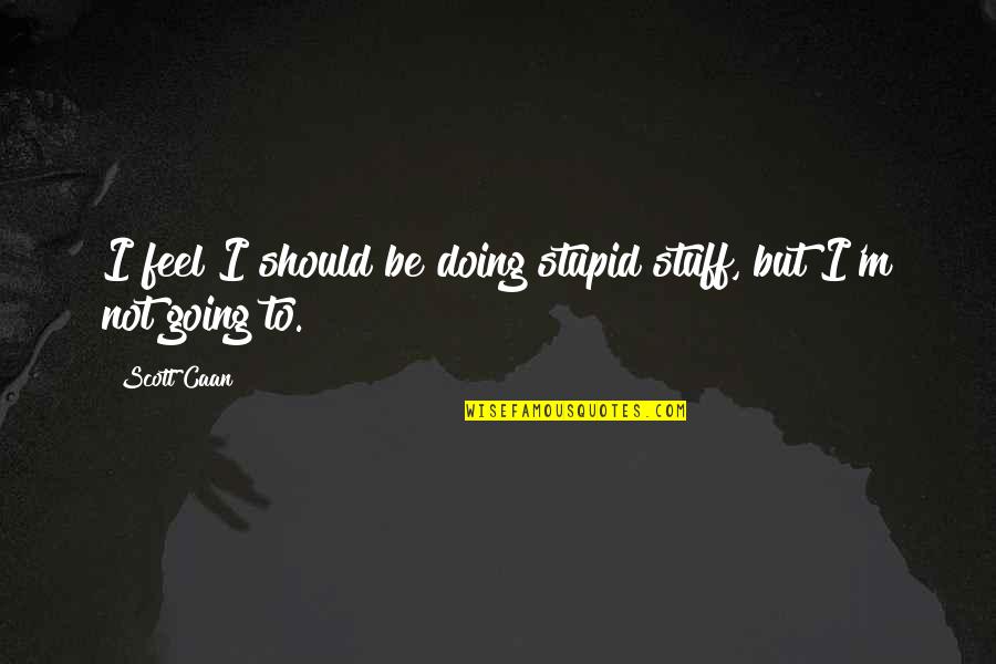 Just Because I Dont Post About My Relationship Quotes By Scott Caan: I feel I should be doing stupid stuff,