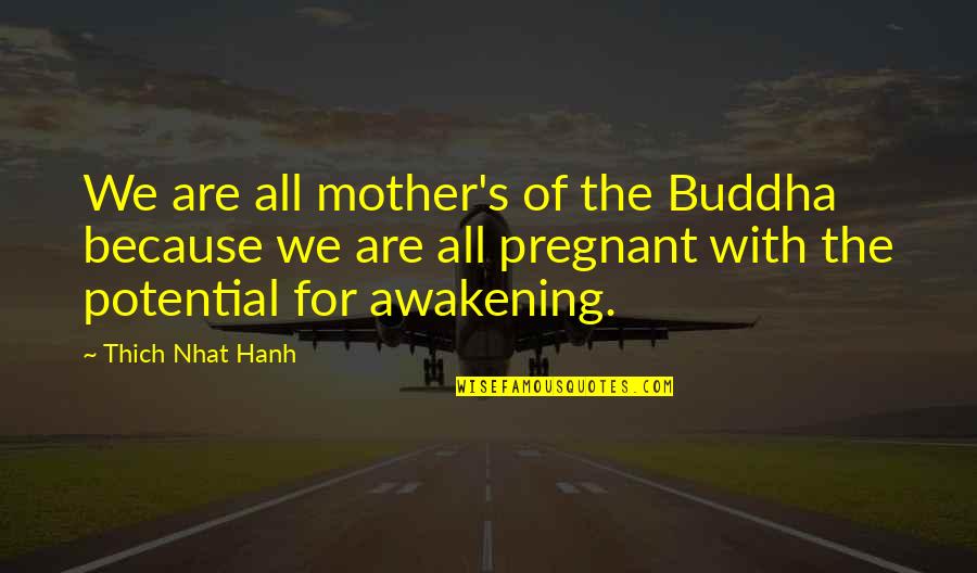 Just Because I'm Pregnant Quotes By Thich Nhat Hanh: We are all mother's of the Buddha because