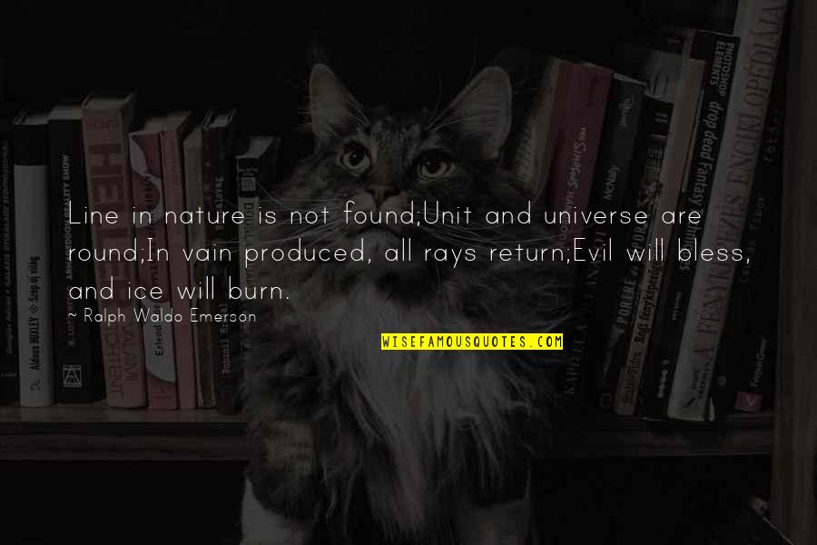 Just Because Something Isnt Happening Right Now Quotes By Ralph Waldo Emerson: Line in nature is not found;Unit and universe