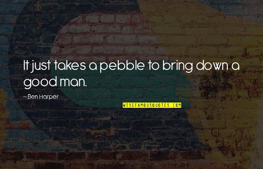 Just Bring It Quotes By Ben Harper: It just takes a pebble to bring down Just Bring It Quotes By Ben Harper: It just takes a pebble to bring down