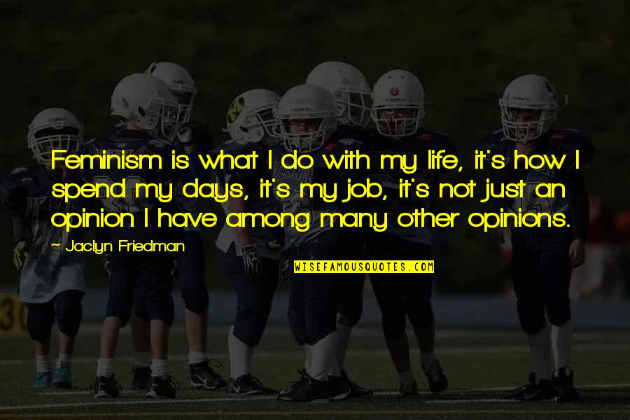 Just Do It Life Quotes By Jaclyn Friedman: Feminism is what I do with my life,