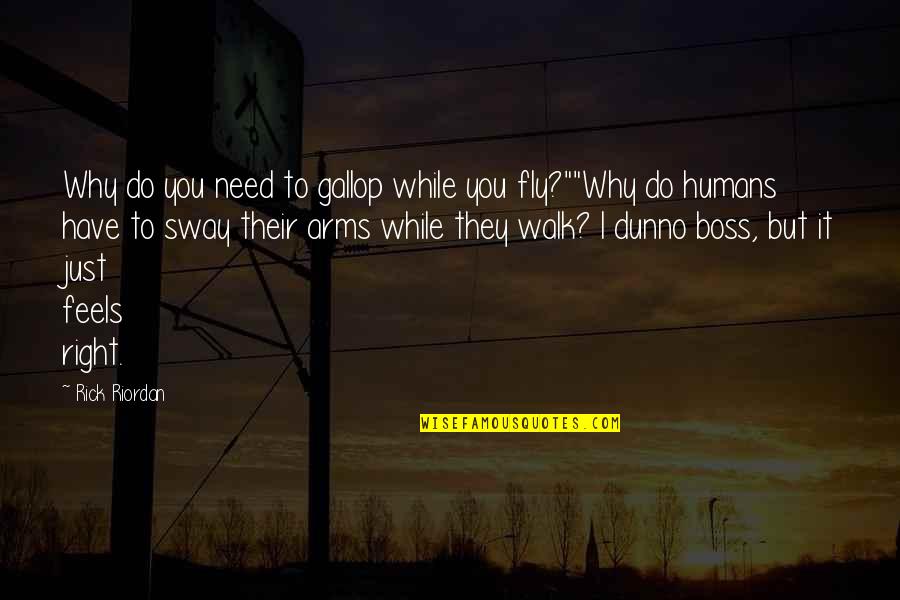 Just Do It Quotes By Rick Riordan: Why do you need to gallop while you