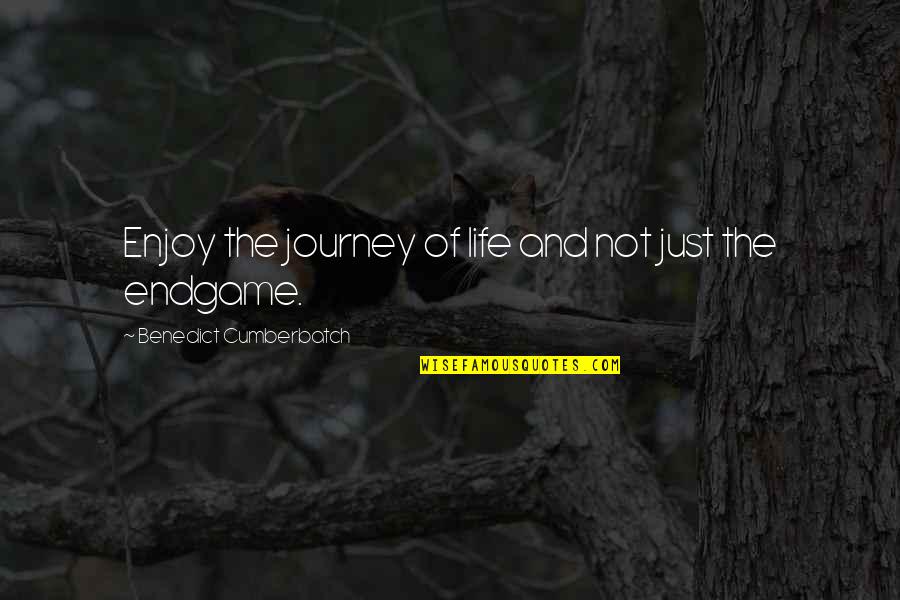 Just Enjoy Life Quotes By Benedict Cumberbatch: Enjoy the journey of life and not just