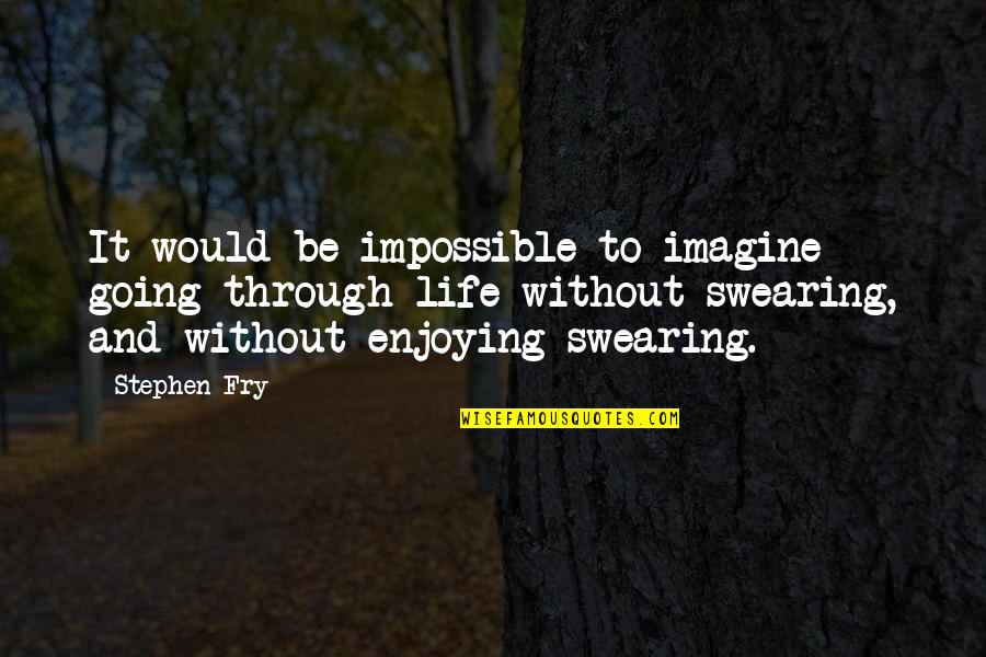 Just Enjoying Life Quotes By Stephen Fry: It would be impossible to imagine going through