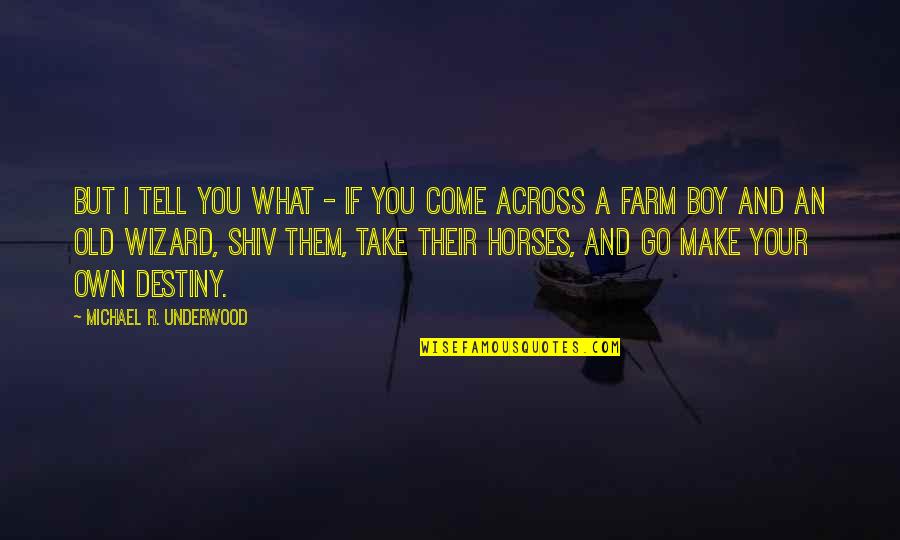 Just Go With It Michael Quotes By Michael R. Underwood: But I tell you what - if you