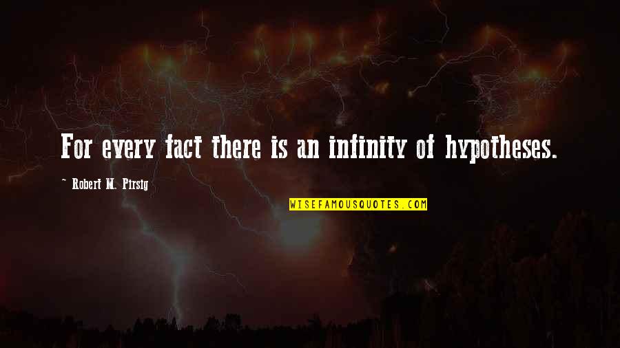 Just Infinity Quotes By Robert M. Pirsig: For every fact there is an infinity of