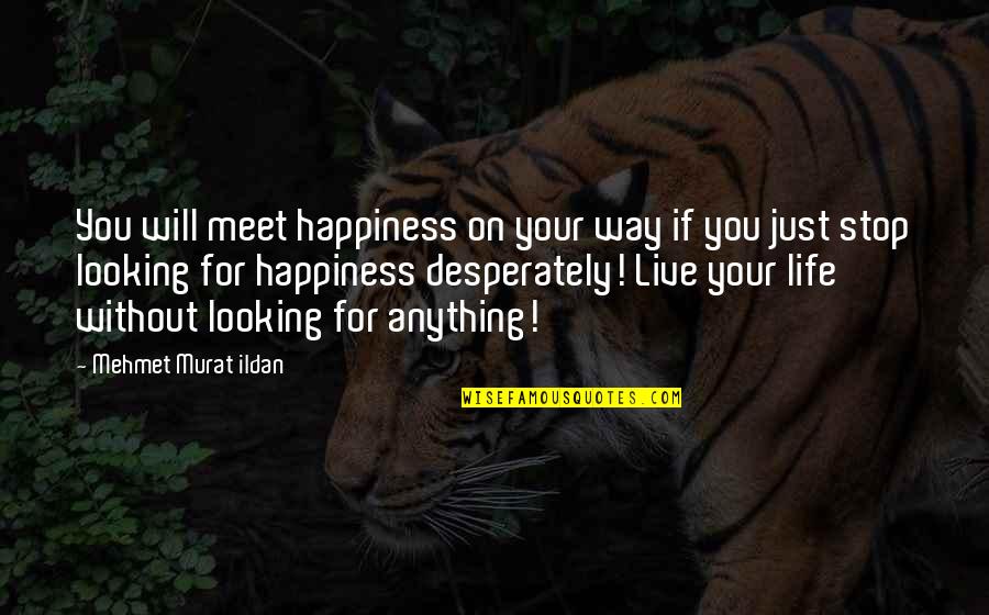 Just Live Quote Quotes By Mehmet Murat Ildan: You will meet happiness on your way if