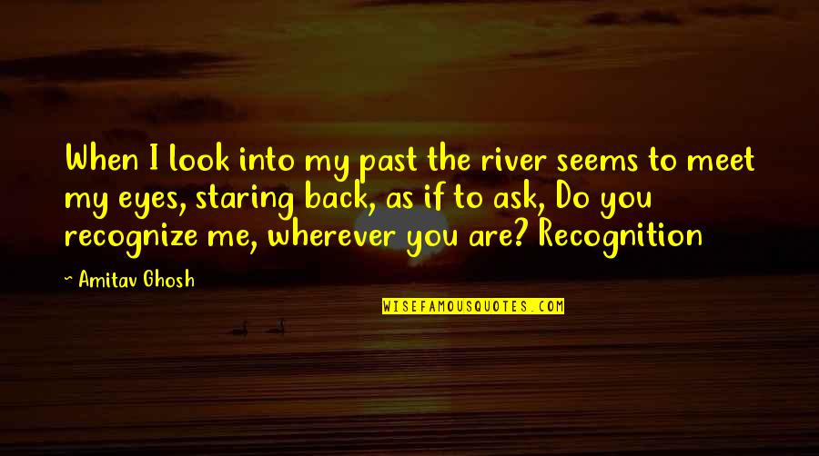 Just Look At My Eyes Quotes By Amitav Ghosh: When I look into my past the river