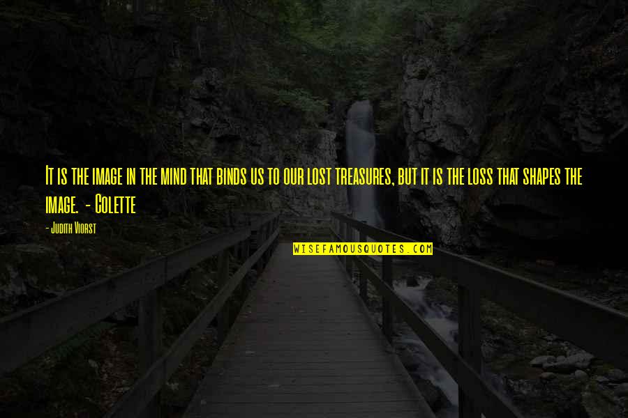 Just Lost My Mind Quotes By Judith Viorst: It is the image in the mind that Just Lost My Mind Quotes By Judith Viorst: It is the image in the mind that