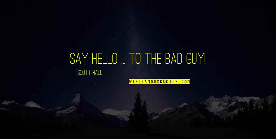 Just Say Hello Quotes By Scott Hall: Say hello ... to the BAD GUY!