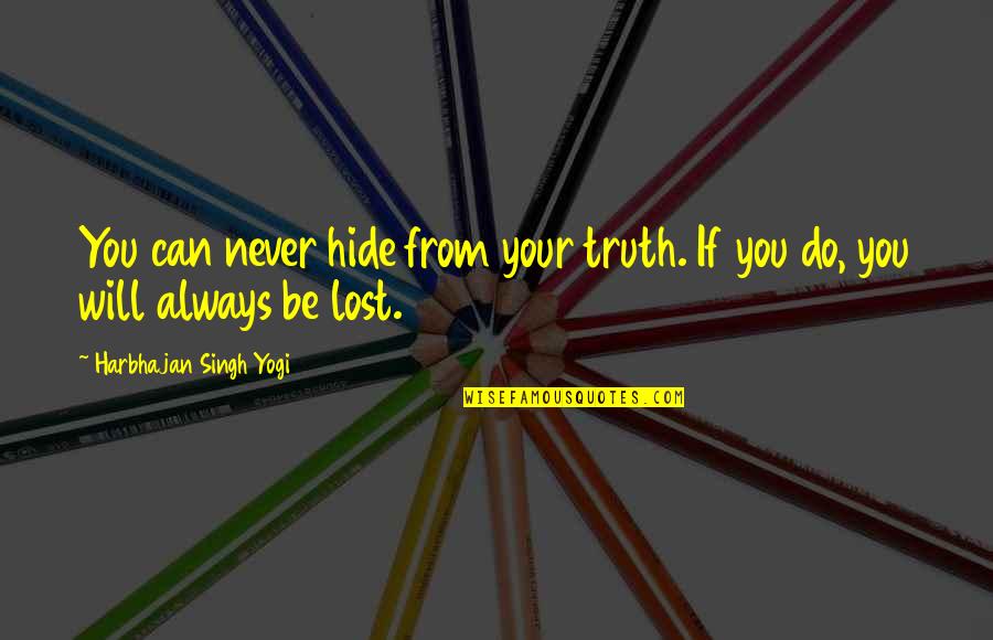 Just Saying How You Feel Quotes By Harbhajan Singh Yogi: You can never hide from your truth. If