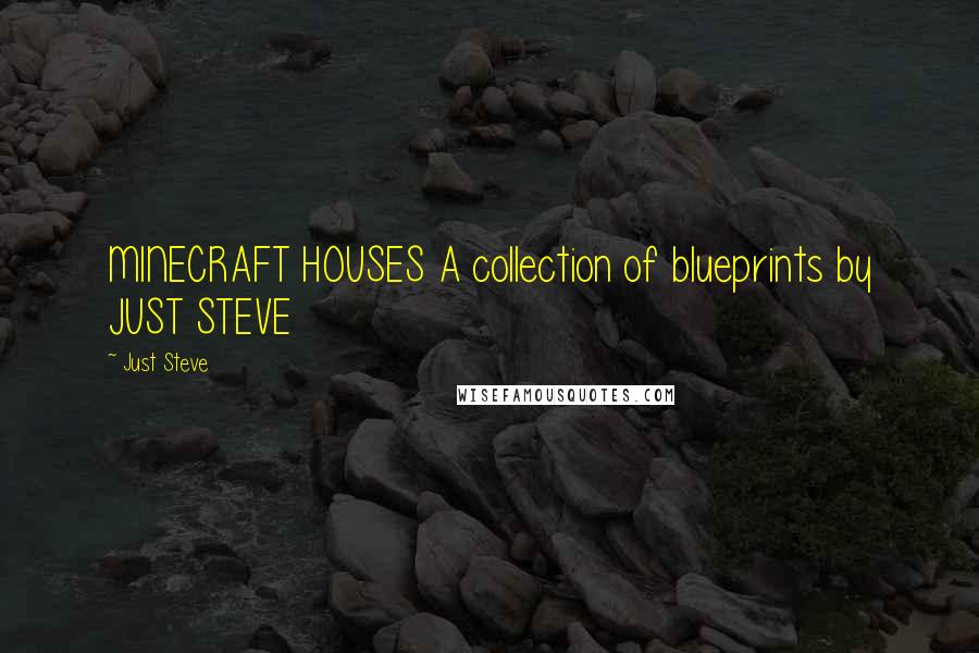 Just Steve quotes: MINECRAFT HOUSES A collection of blueprints by JUST STEVE