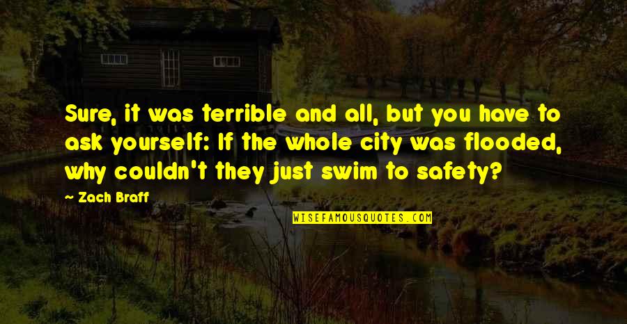 Just Swim Quotes By Zach Braff: Sure, it was terrible and all, but you Just Swim Quotes By Zach Braff: Sure, it was terrible and all, but you