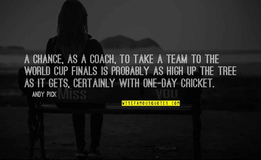 Just Take A Chance Quotes By Andy Pick: A chance, as a coach, to take a