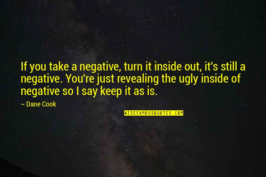 Just Take A Quotes By Dane Cook: If you take a negative, turn it inside
