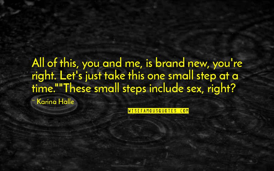 Just Take A Quotes By Karina Halle: All of this, you and me, is brand