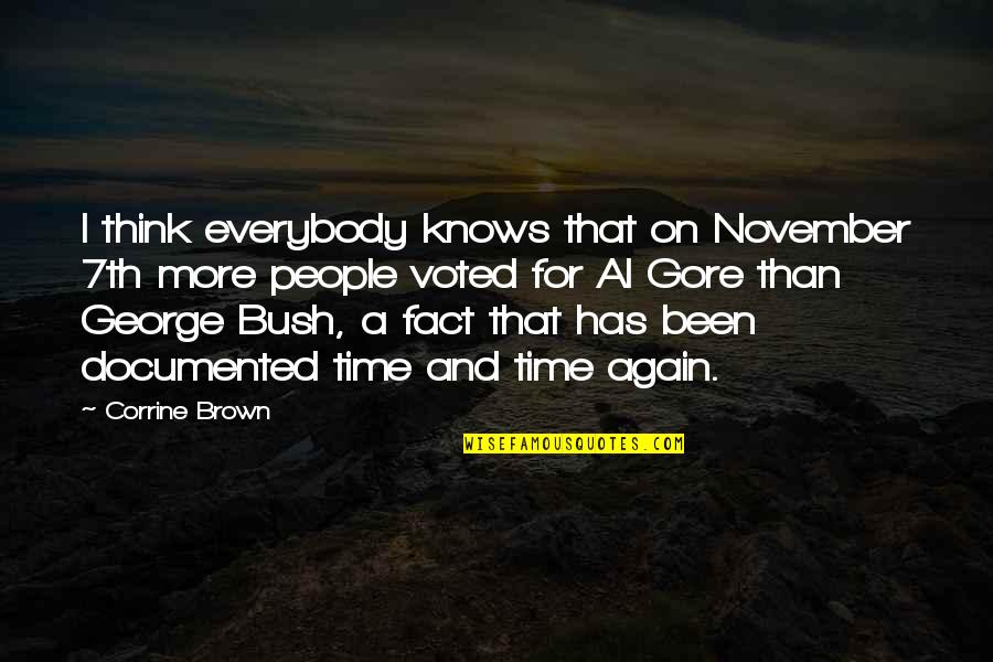 Just Voted Quotes By Corrine Brown: I think everybody knows that on November 7th