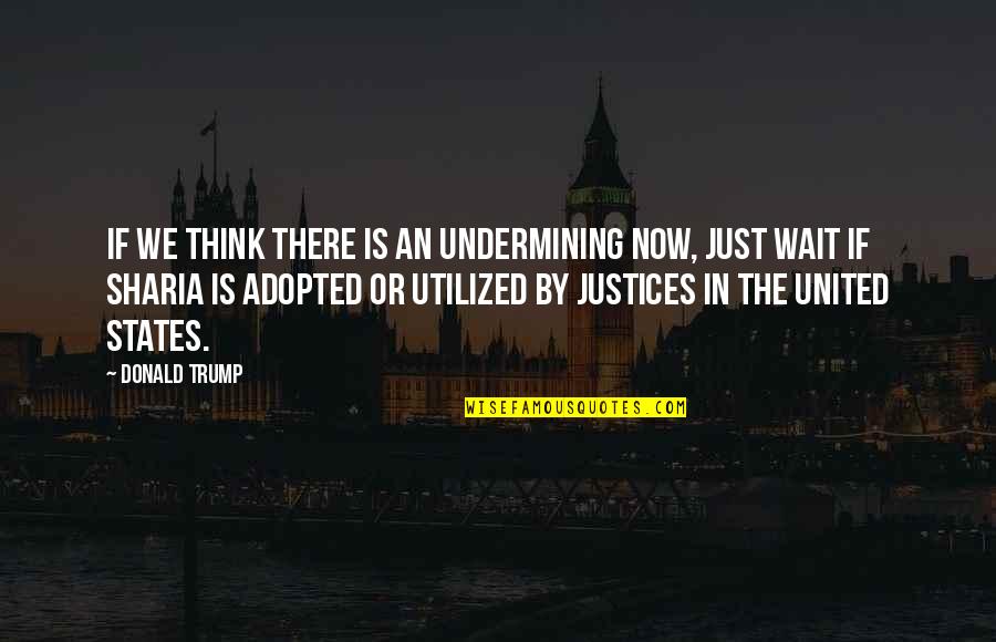 Just Wait Quotes By Donald Trump: If we think there is an undermining now,
