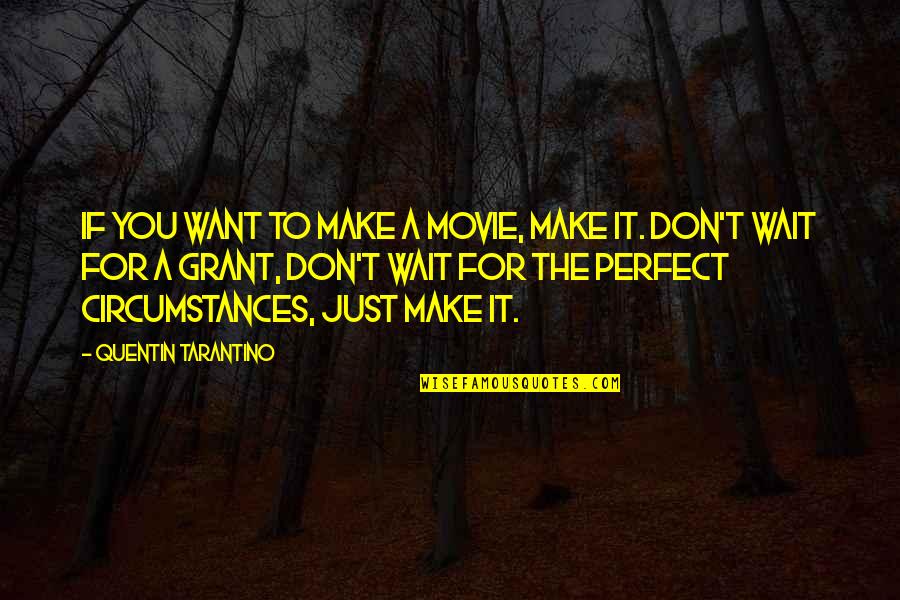 Just Waiting For You Quotes By Quentin Tarantino: If you want to make a movie, make