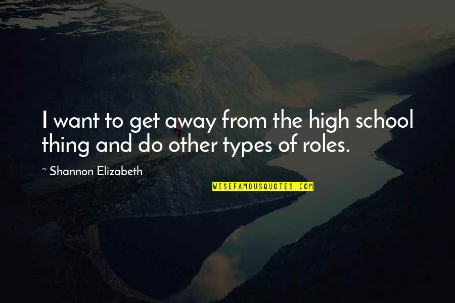 Just Want To Get Away Quotes By Shannon Elizabeth: I want to get away from the high