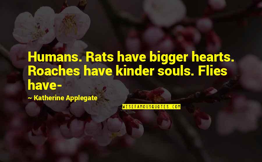 Just War Theory Quotes By Katherine Applegate: Humans. Rats have bigger hearts. Roaches have kinder Just War Theory Quotes By Katherine Applegate: Humans. Rats have bigger hearts. Roaches have kinder