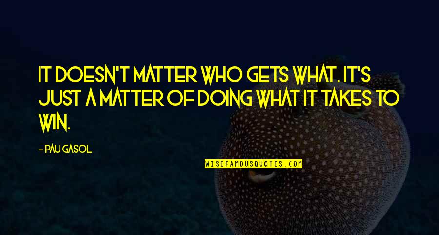 Just Win Quotes By Pau Gasol: It doesn't matter who gets what. It's just