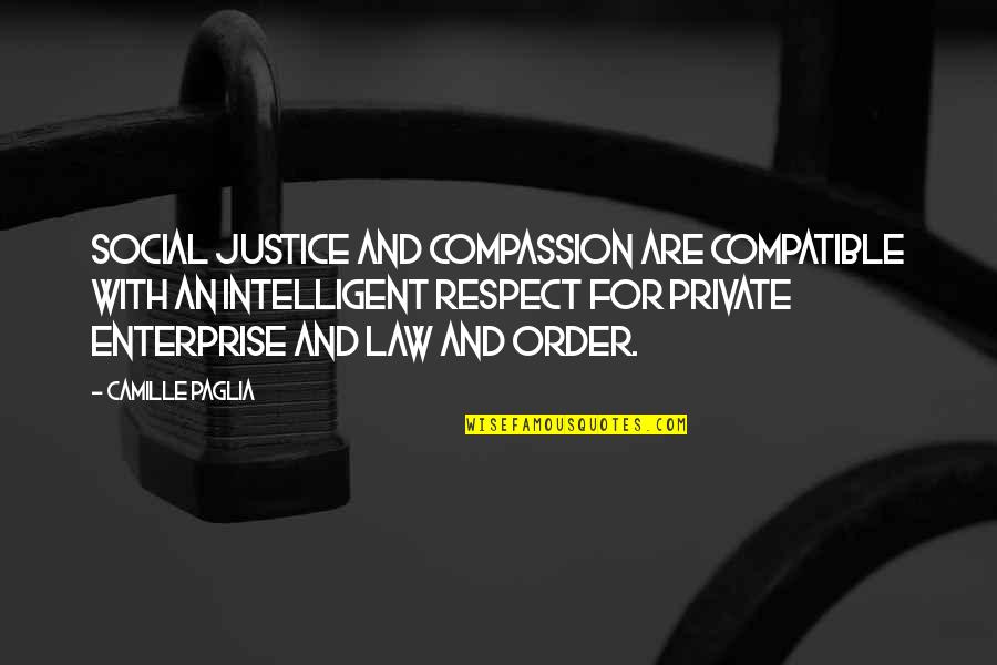 Justice And Law Quotes By Camille Paglia: Social justice and compassion are compatible with an