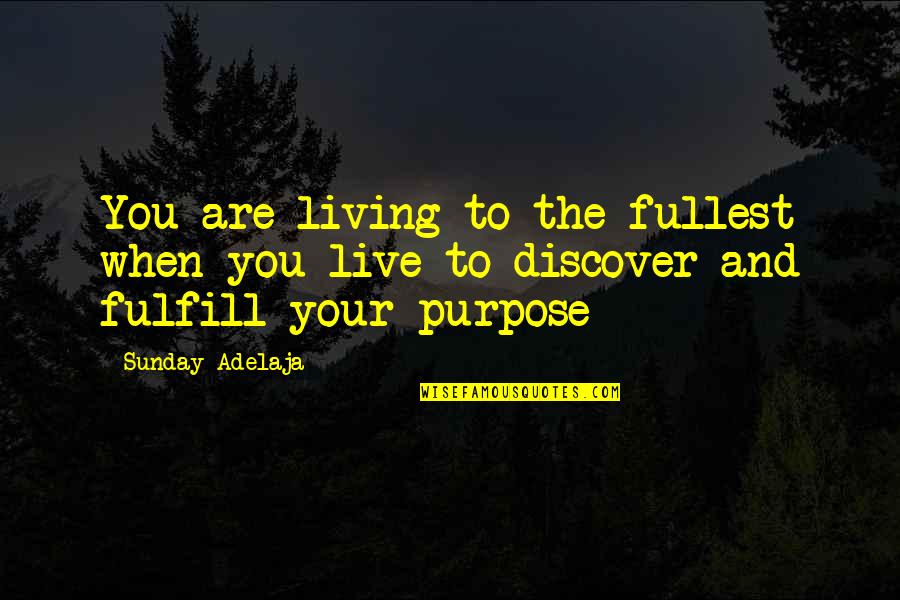 Justice League Tabula Rasa Quotes By Sunday Adelaja: You are living to the fullest when you