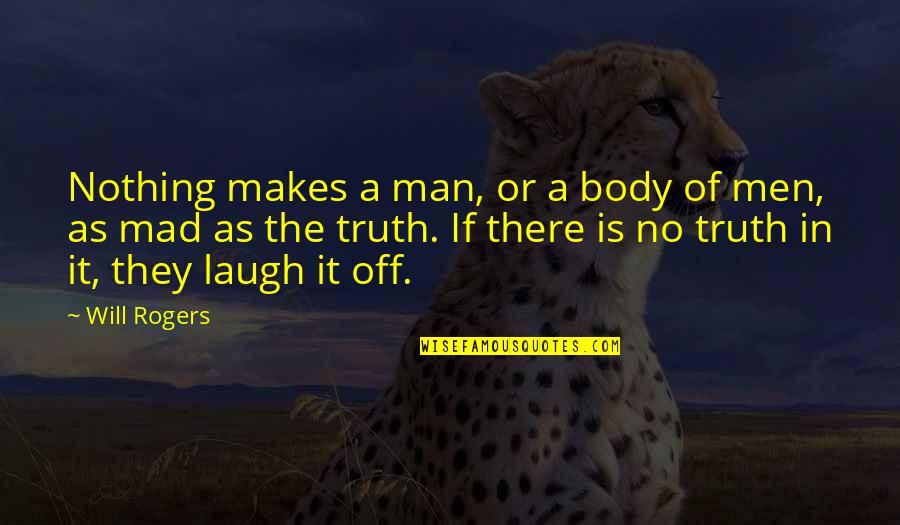Justice Wargrave Quotes By Will Rogers: Nothing makes a man, or a body of