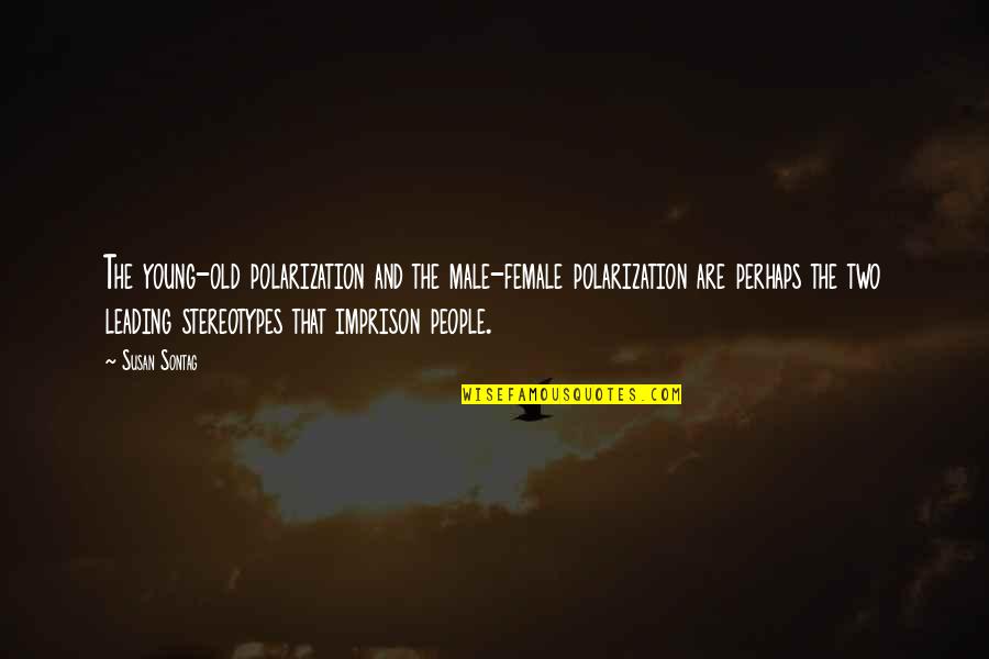 Justicieras Quotes By Susan Sontag: The young-old polarization and the male-female polarization are
