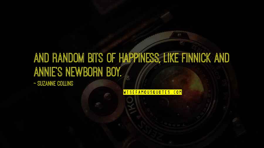 Justificaciones Falsas Quotes By Suzanne Collins: And random bits of happiness, like Finnick and Justificaciones Falsas Quotes By Suzanne Collins: And random bits of happiness, like Finnick and