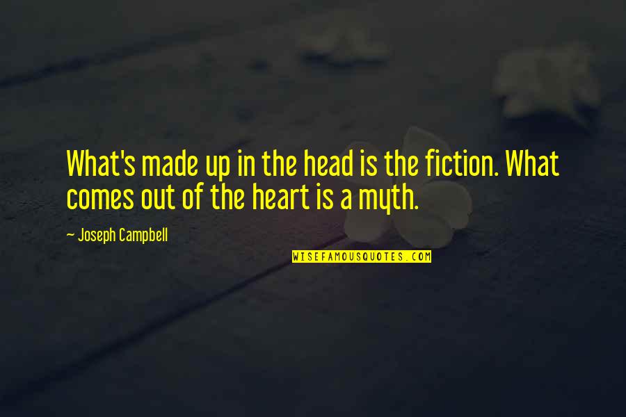 Jutted Quotes By Joseph Campbell: What's made up in the head is the