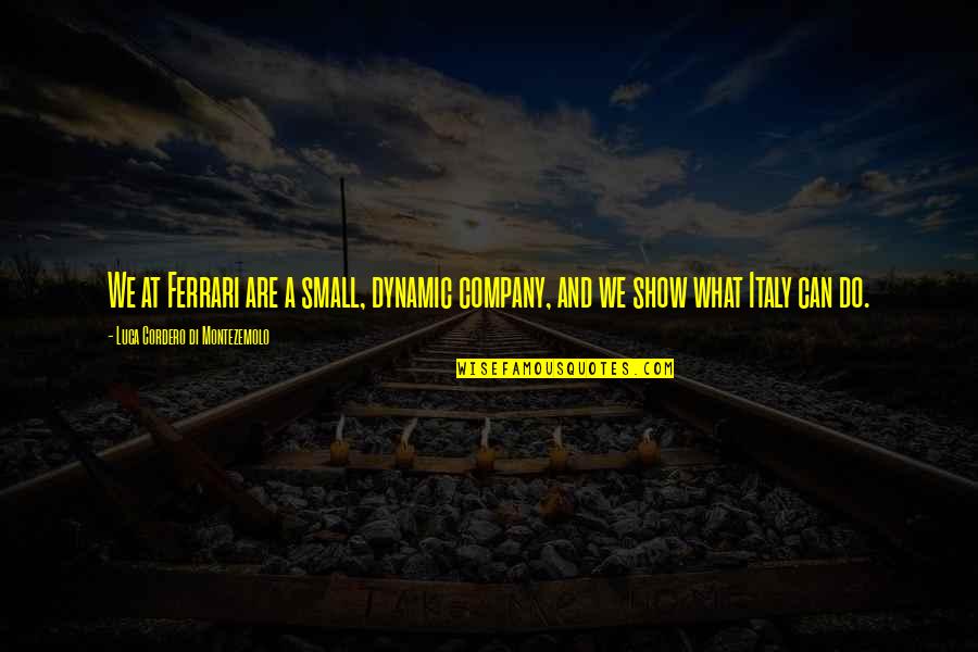 Juvenile Probation Officer Quotes By Luca Cordero Di Montezemolo: We at Ferrari are a small, dynamic company, Juvenile Probation Officer Quotes By Luca Cordero Di Montezemolo: We at Ferrari are a small, dynamic company,