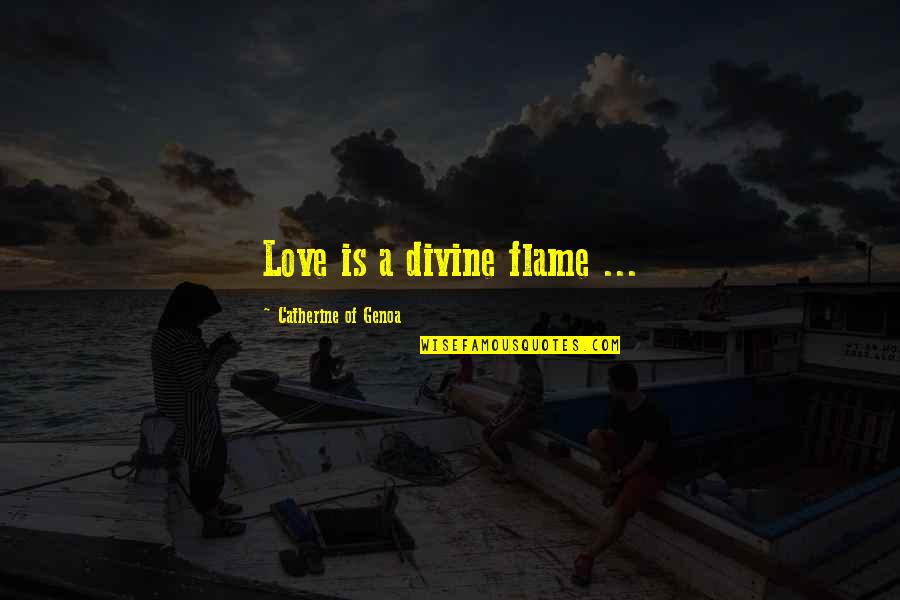Juvenilities Quotes By Catherine Of Genoa: Love is a divine flame ...