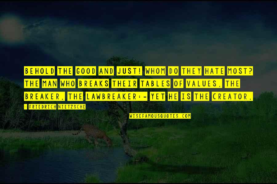 Jw Coop Quotes By Friedrich Nietzsche: Behold the good and just! Whom do they