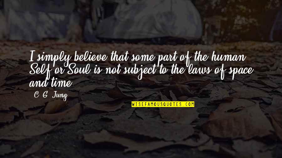 Jx35 Quotes By C. G. Jung: I simply believe that some part of the