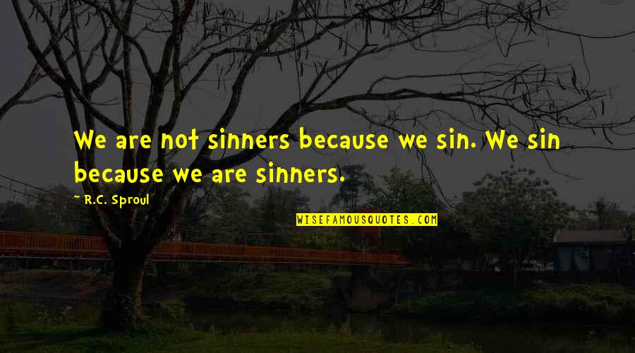 K.a. Linde Quotes By R.C. Sproul: We are not sinners because we sin. We