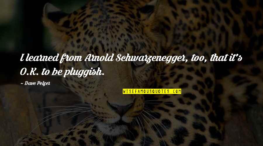 K O Quotes By Dave Pelzer: I learned from Arnold Schwarzenegger, too, that it's