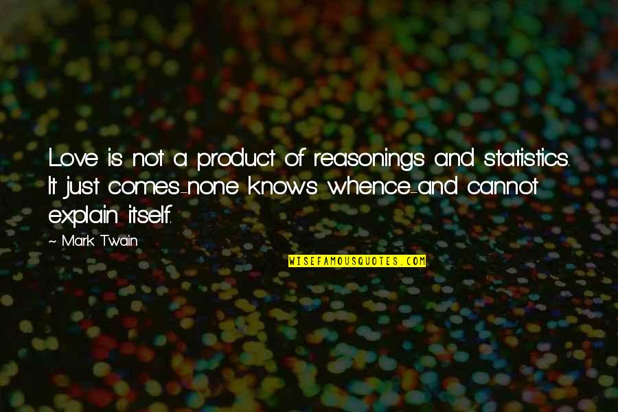 K Szonyi K Roly V C Quotes By Mark Twain: Love is not a product of reasonings and K Szonyi K Roly V C Quotes By Mark Twain: Love is not a product of reasonings and
