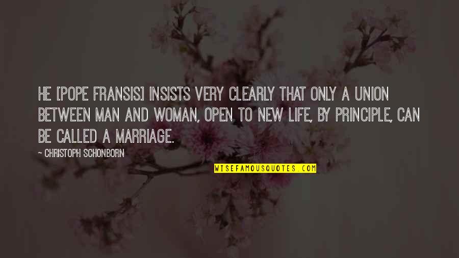 K11 Movie Quotes By Christoph Schonborn: He [Pope Fransis] insists very clearly that only