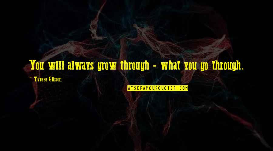 Kaaris Goulag Quotes By Tyrese Gibson: You will always grow through - what you Kaaris Goulag Quotes By Tyrese Gibson: You will always grow through - what you