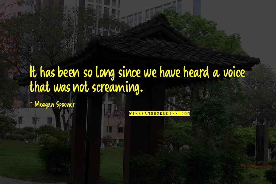 Kaarlo Mackey Quotes By Meagan Spooner: It has been so long since we have