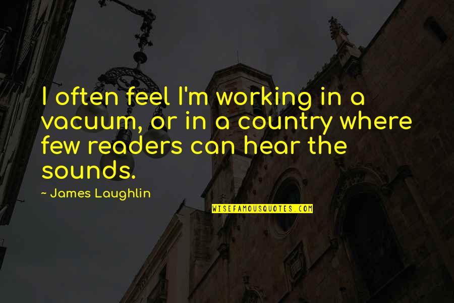 Kabataan Tagalog Quotes By James Laughlin: I often feel I'm working in a vacuum,