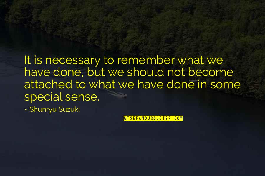 Kabuyanda Quotes By Shunryu Suzuki: It is necessary to remember what we have