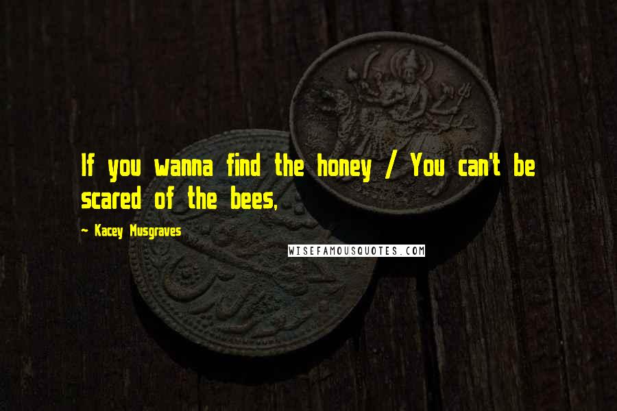 Kacey Musgraves quotes: If you wanna find the honey / You can't be scared of the bees,