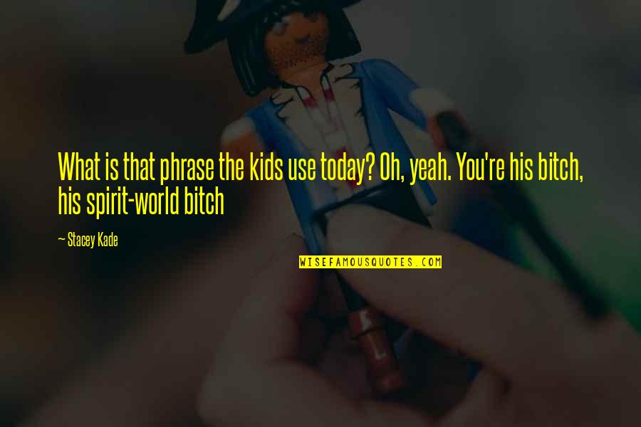 Kade Quotes By Stacey Kade: What is that phrase the kids use today? Kade Quotes By Stacey Kade: What is that phrase the kids use today?